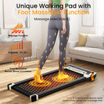 EU Stock 2-in-1 unique portable Under-desk Treadmill with 2,5PK and LED display, Electric massage function for space-saving
