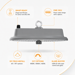 Germany warehouse, 7 year warranty 100-200W instelbaar 200lm/W Liteon 5050 PC Lens IP66 IK08 UGR Under 22 UFO LED High Bay Light