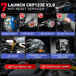 USA EU Warehouse LAUNCH CRP123E V2.0 Car diagnostics Scanner OBD2 Scanner Code reader OBD2 Auto Diagnostic tool Scanner