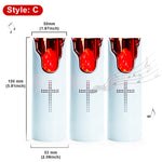 Modern European Mini LED Koude White Rookvrije Gebedskaarsen Electronic Music Handheld Kaarslamp Nacht Church