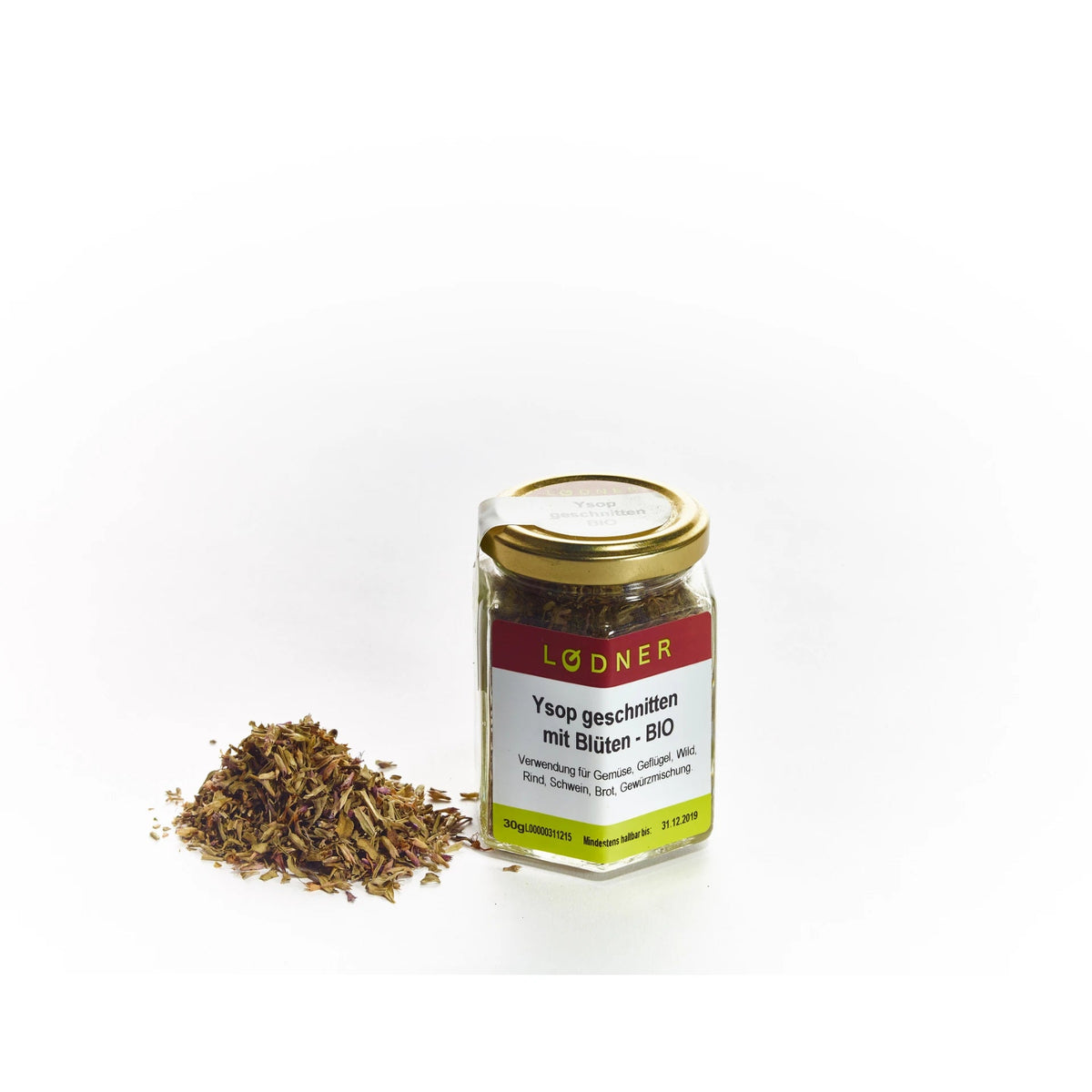 Bio Single Spices & Herbs Dried Ysop Raw Processing Style Cut Ysop Lodner Geschmackswelten Germany 30G/140G