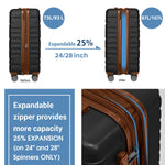 Elegant black design luggage set 6-piece ABS hard-shell luggage with TSA-locks, high quality products from Chinese factory for on travel