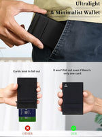 in stock standing overzeese artikelen, voorzien of voorziening for cash in the front, one-button retractable, multi-positie card holder with cash compartment.
