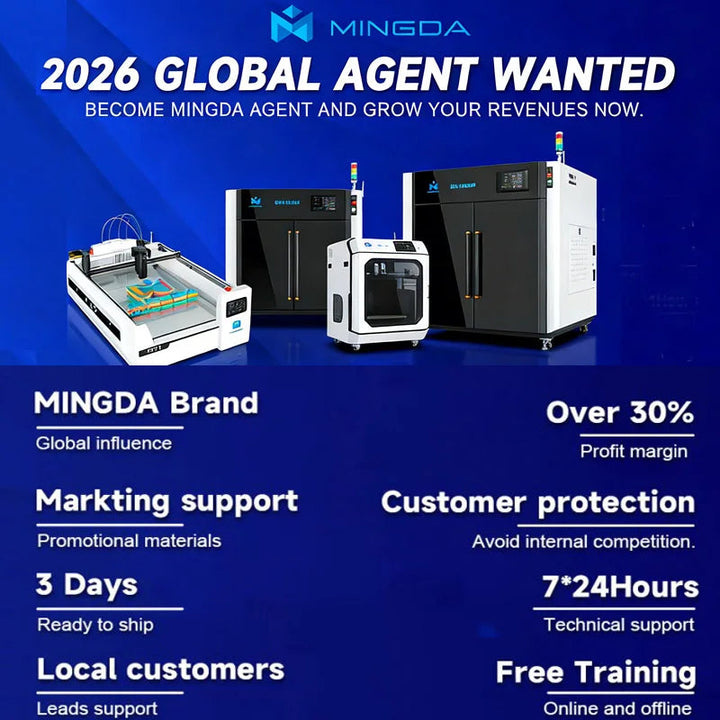 MINGDA MD-400D large format IDEX 3D Printer for Ruimtevaart, Medische Accessories