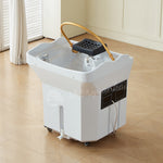 EU Warehouse Luxury Salon Haarwasbak Mobiel Without Connection On The Waterleidingnet Hoofdspa Bak With Waterreservoir Thermostaat portable Shampoo Bak