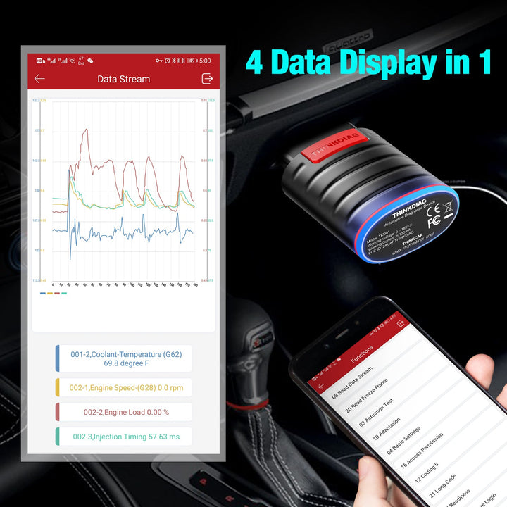 USA EU Warehouse Thinkcar Thinkdiag New version ECU coding Auto OBD2 Scanner Bidirectional Diagnostics Scan tool