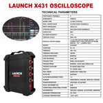 LAUNCH X431 O2-2 Scope Box Oscilloscope 4 Channels 100MHz USB DC Automotive Oscilloscopes supports work with PRO3S+ /PAD V