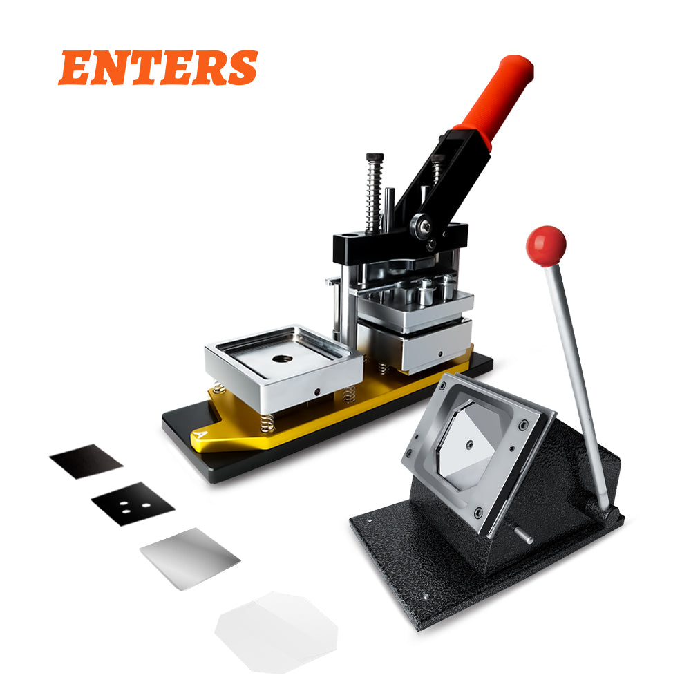 2026 New 63,5 mm manual Square fridge magnet making machine with 100 sets materials