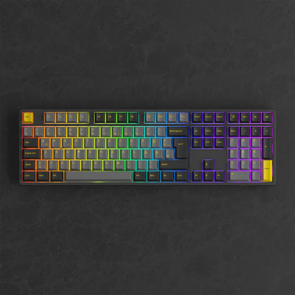 Akko Black & Gold 5108B Plus ISO DE UK Nordic Hot Swap wireless keyboard 3 modes 108 keys standard keyboard