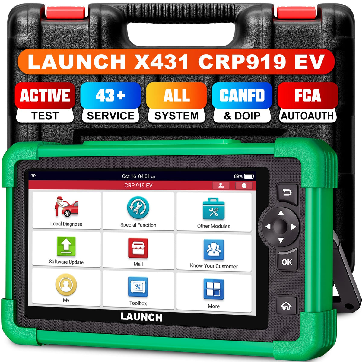 LAUNCH CRP919 EV Diagnostic scanner for electric vehicles, new Energy cars, 2 year free