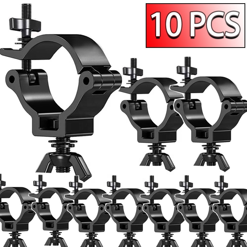 10 STKS Heavy Duty Aluminium Podiumverlichting Mount (black) Klem for Moving Head Light/Par Light/Stage Hook for 48-51mm