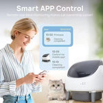 free shipping within the EU. smart app control. Open bovenkant automatic litter box with dual safety sensors and self-cleaning.