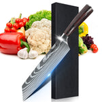 Wooden handle, lightweight and agile, 7Cr17 stainless steel knife sheath, gift box, kitchen knives