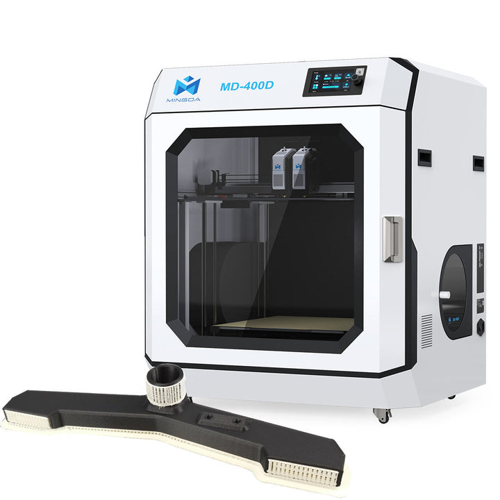 MD-400D IDEX Auto leveling Pa carbon fiber Keramische 3D Printer machine 400*400*400Mm large 3D printer for Plastic