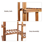 9 Tiers Heavy Duty wooden Plant Stand Bloem Shelf For Indoor Outdoor