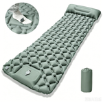 Folding inflatable campingmatras for on the veld, ultralicht, with built-in pump, voetkussen, compact and lightweight