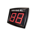 Queue Management System LED-Display with stand, wireless LCD remote control, dispenser and 10.000 tickets for retail & health