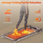 Slim massage treadmill with LED-display, quiet motor, space-saving design, relaxing foot massage, shipping from EU-warehouse