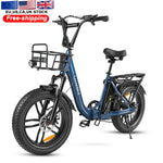 EU stock free shipping 20" folding Aluminum Alloy Fat bike 36V/13Ah Rear rack lithium-ion battery C05 Pro Fat tires E-bike