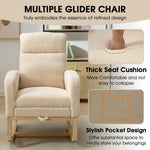 Modern rocking chair Teddy upholstered comfortable Rocker armchair footrest side pocket living room