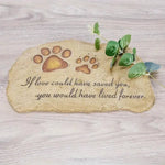 resin durable hand-painted pet memorial stone With paw print design For Use outdoors Ter Herdenking Of Overleden Honden
