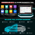 Usa EU warehouse KINGBOLEN latest K10 Pro bidirectional Scan Tool Bluetooth OBD2 Scanner Topologie Kaart functions ECU coding