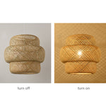 Handmade Bamboo Chandeliers and Pendant Lights, E27 Lampshade, Modern Natural Home Decor
