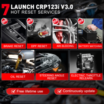 US EU Warehouse LAUNCH X431 CRP123I V3 four-system auto-diagnostic tool with 7 resets upgrade of CRP123X/123I