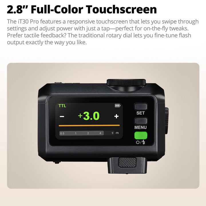 Godox IT30pro IT30 Pro professional Mini Camera Flits - US Brazil Warehouse Fast shipping 2.4G HSS TTL Touchscreen Speedlite