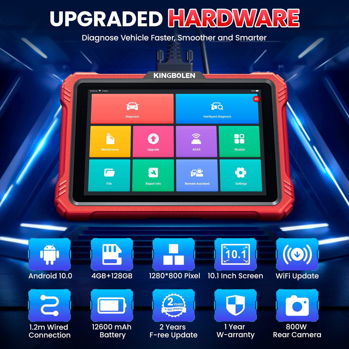 US EU Warehouse Kingbolen K10 Elite Full system Auto OBD2 Scanner Diagnostics Tool Bidirectional control ECU coding machine
