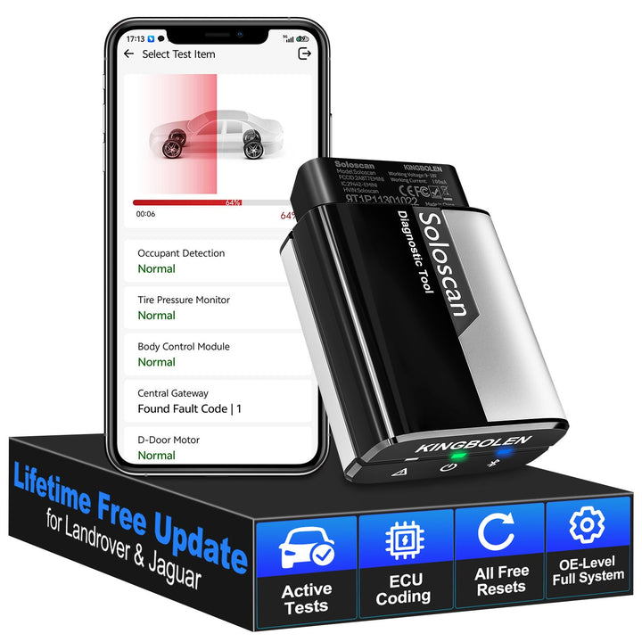 KINGBOLEN Soloscan for JLR OBD2 Scanner diagnostic tool with ECU coding lifetime free updates