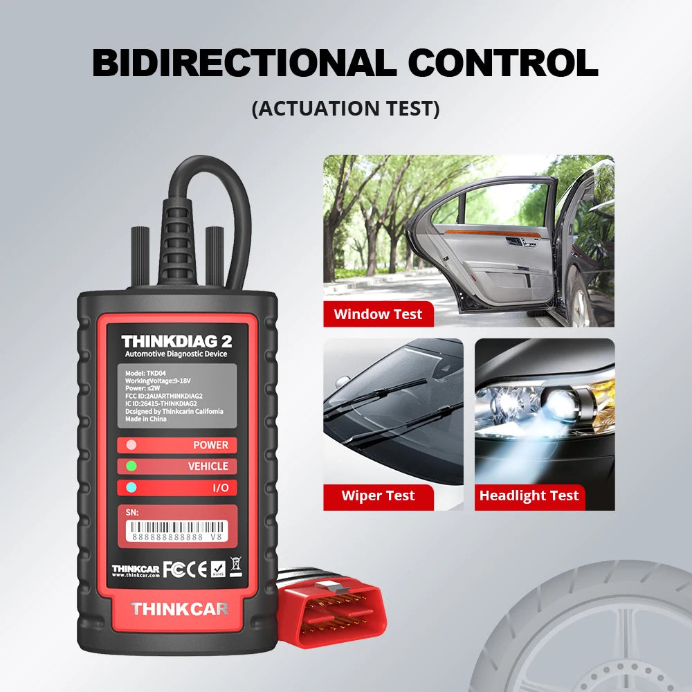 US EU Warehouse ThinkDiag 2 OBD2 Scanner Ondersteunt CAN FD Protocollen professional OBD2 Scanner diagnostic Tool for all car