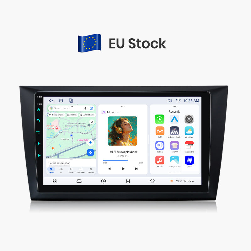 Junsun wireless CarPlay autoradio for Volkswagen (VW) Golf Mk6 (Typ 5K/517) 2008-2016 Android GPS navigatie multimediaspeler