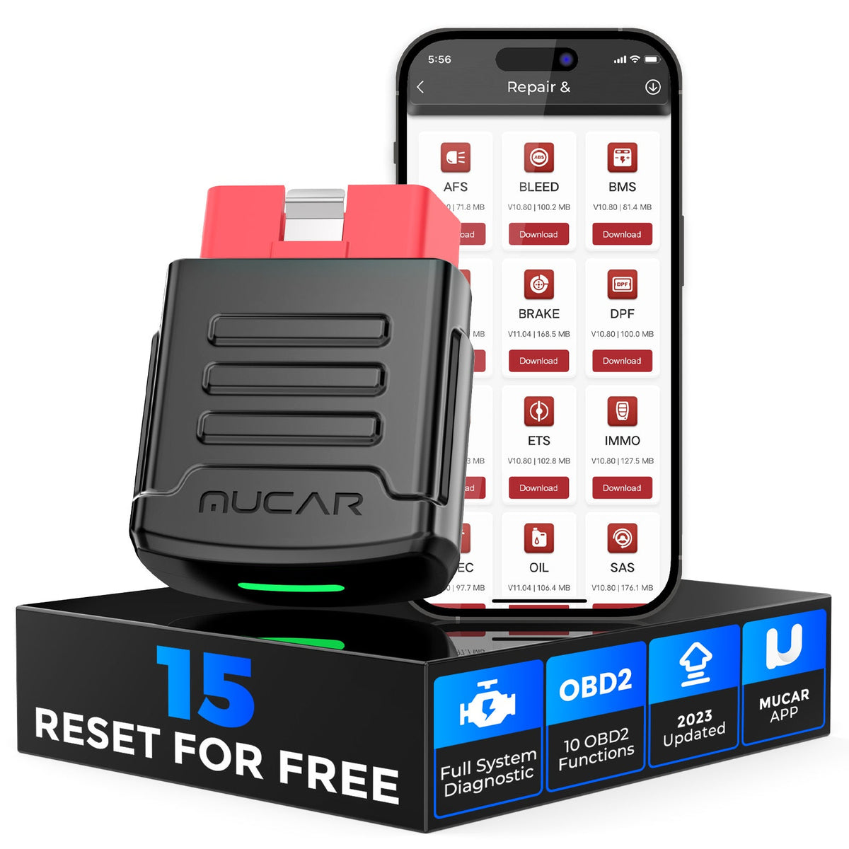 MUCAR BT200 PRO Car Diagnostics Tool Oil IMMO SAS 15 Reset OBD2 scanner Car code reader for full System diagnostics