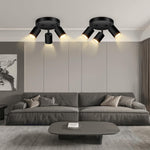 3-lichts 4-lichts railverlichting armaturen matzwart metal richtbare plafondspot GU10 built-in railverlichting