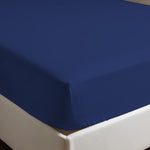 fitted sheet 100% cotton blue French bed size 140x190cm