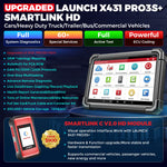 LAUNCH automotive truck diagnostic tool X431 PRO3S+ Smartlink HD 12V 24V OBD OBD2 code reader activeringstest ECU coding