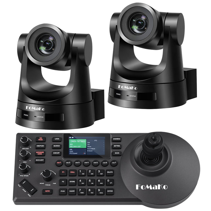 fast delivery Fomako Ptz Camera 30x Bundle Hdmi 3G-Sdi Ip Poe Hdmi Camera Church (2 pcs) + Poe Ip Ptz Camera Controller