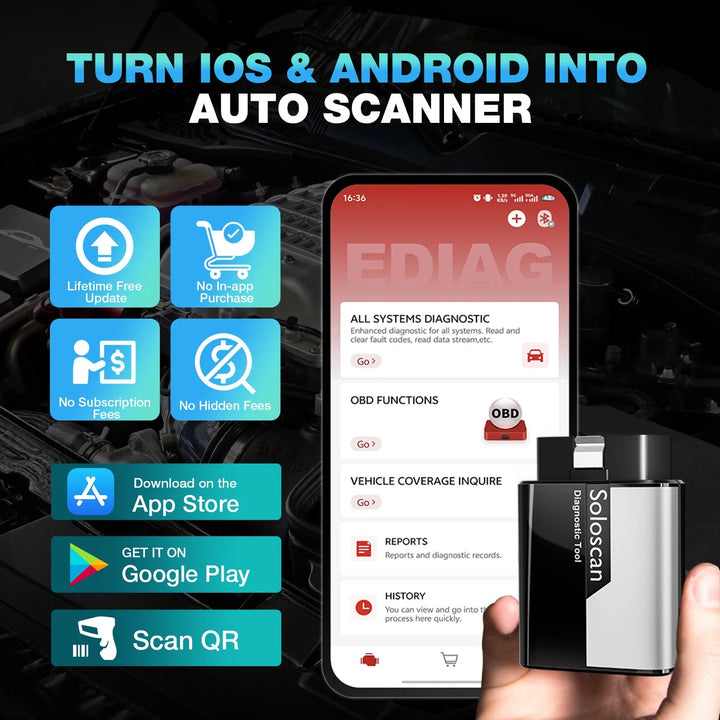 KINGBOLEN Soloscan for Mercedes-Benz Mb Sprinter Maybach Bluetooth OBD2 Scanner lifetime free updates