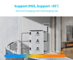 EU Stock 3,8kWh 2,4kW MPPT/PWM Hybride Omvormer Zonnesysteem Huis LCD Scherm Balkon Energieopslag Plug & Play Lithium Ion IP6