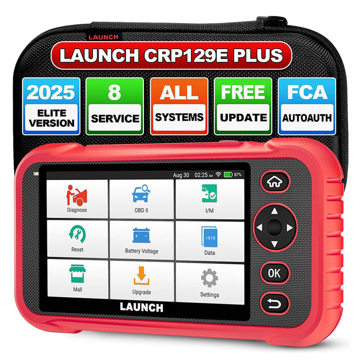 LAUNCH Crp129e Plus full system diagnostic Tools for 12V Auto 'S OBD2 Scanner ECU Codeermachine with 8 Resets Better Than 129
