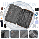 Elegant black design luggage set 6-piece ABS hard-shell luggage with TSA-locks, high quality products from Chinese factory for on travel