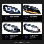 AKD Auto Styling headlight for Golf 7 2013-2016 Led headlight Projector Lens MK7 Frontlichten DRL signal Auto-accessoire