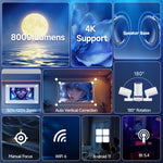 Magcubic Smart Multimedia projector 720p Home LCD Hy300 Pro+ Hifi sound Video LED portable Mini Projector