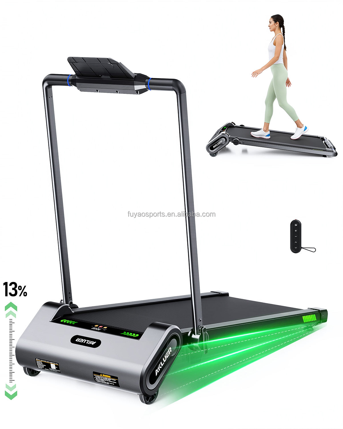 EU stock Germany warehouse new launch smart foldable treadmill high quality office including LED display electric walking pad