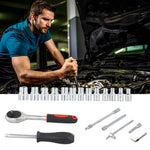 Podofo 46-piece autoreparatieset ratel momentsleutel wrench screwdriver steeksleutelset combo. Perfect for bicycle- and autoreparatie.