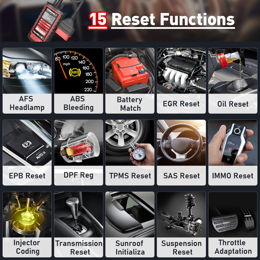 Usa Eu Warehousethinkdiag2 full system Bidirectional Obd2-scanner With CAN-FD Protocol 15 Hot Reset 1 year Software-Ecu-Coding