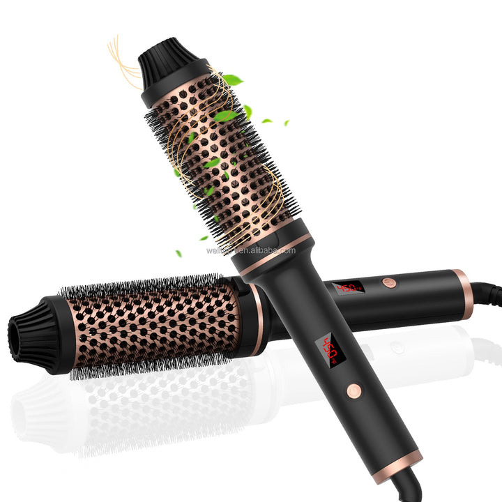 450 ° Dual PTC fast-heating thermal brush electric hete hair brushes 38MM hot air brush curling iron for curls and styling