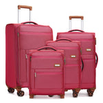 Reisset 4-piece (18/20/24/28) Lightweight durable suitcase trolley with ergonomic handles & meerdere vakken