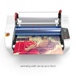 A3 A4 hot/cold laminator LY FY-350DL Desktop paper roll laminator 350mm laminating width Motor cardboard boxes